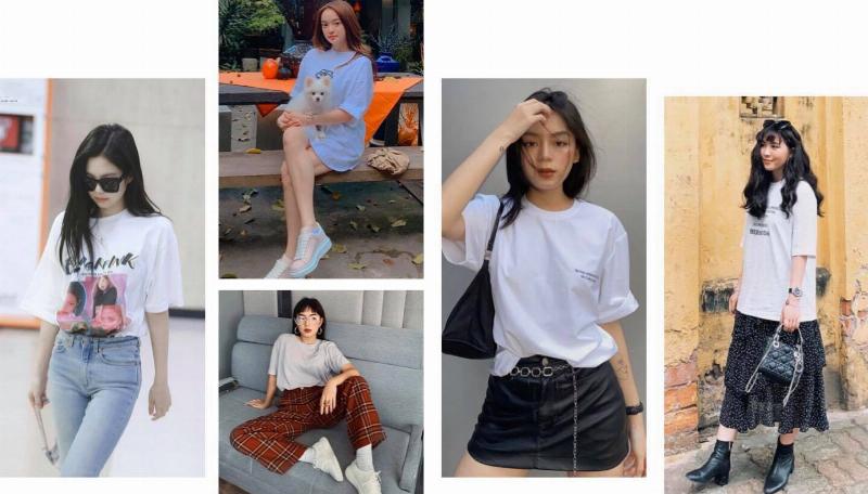 Một chiếc áo thun ôm nữ cao cấp được kết hợp cùng phụ kiện túi xách và kính râm, tạo điểm nhấn phong cách